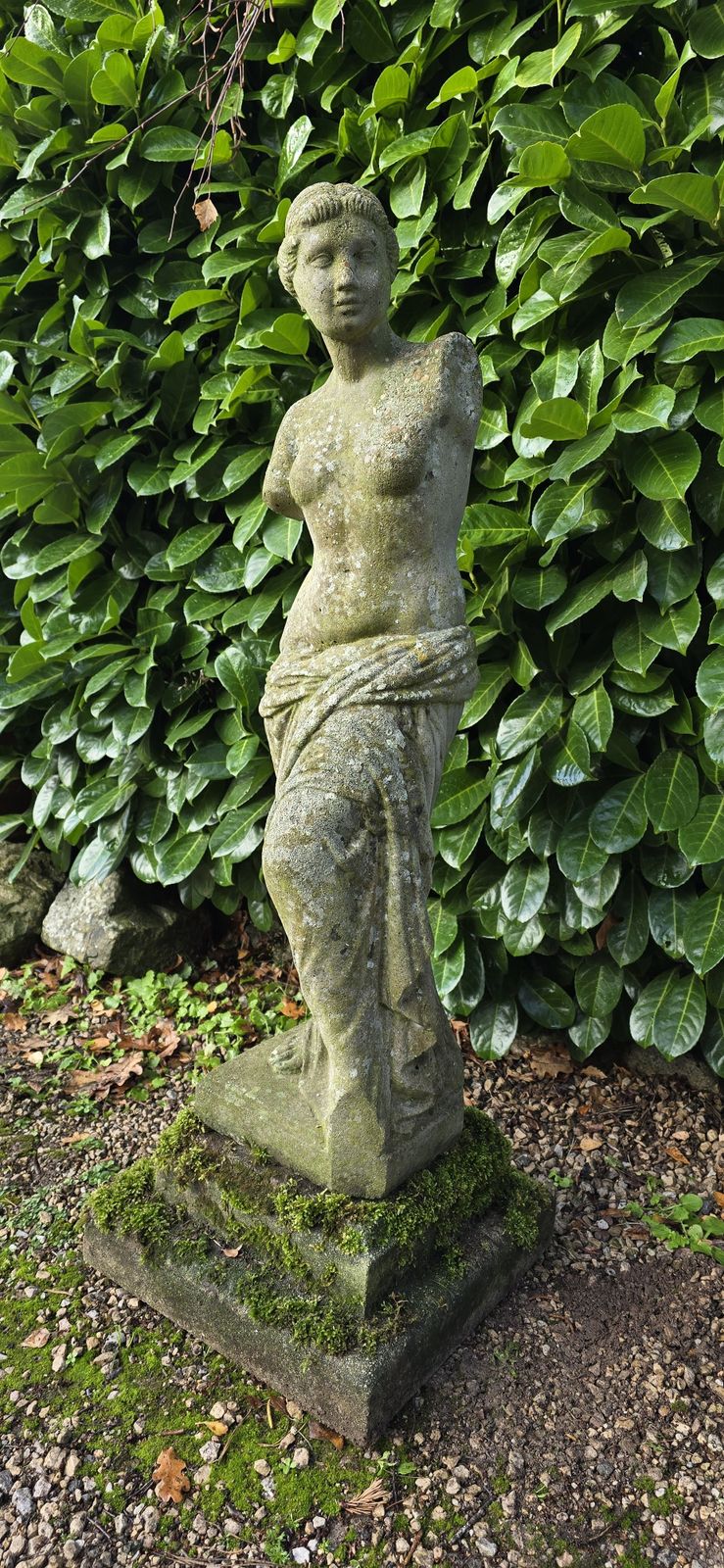 Greek Goddess Venus De Milo Stone Statue photo vinterior