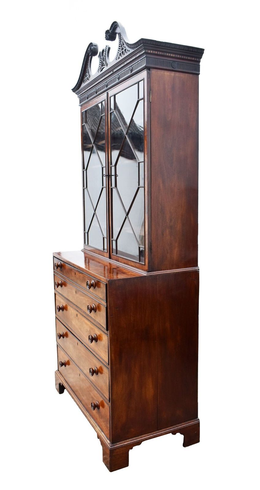George III Mahogany Secretaire Bookcase photo 1750.0