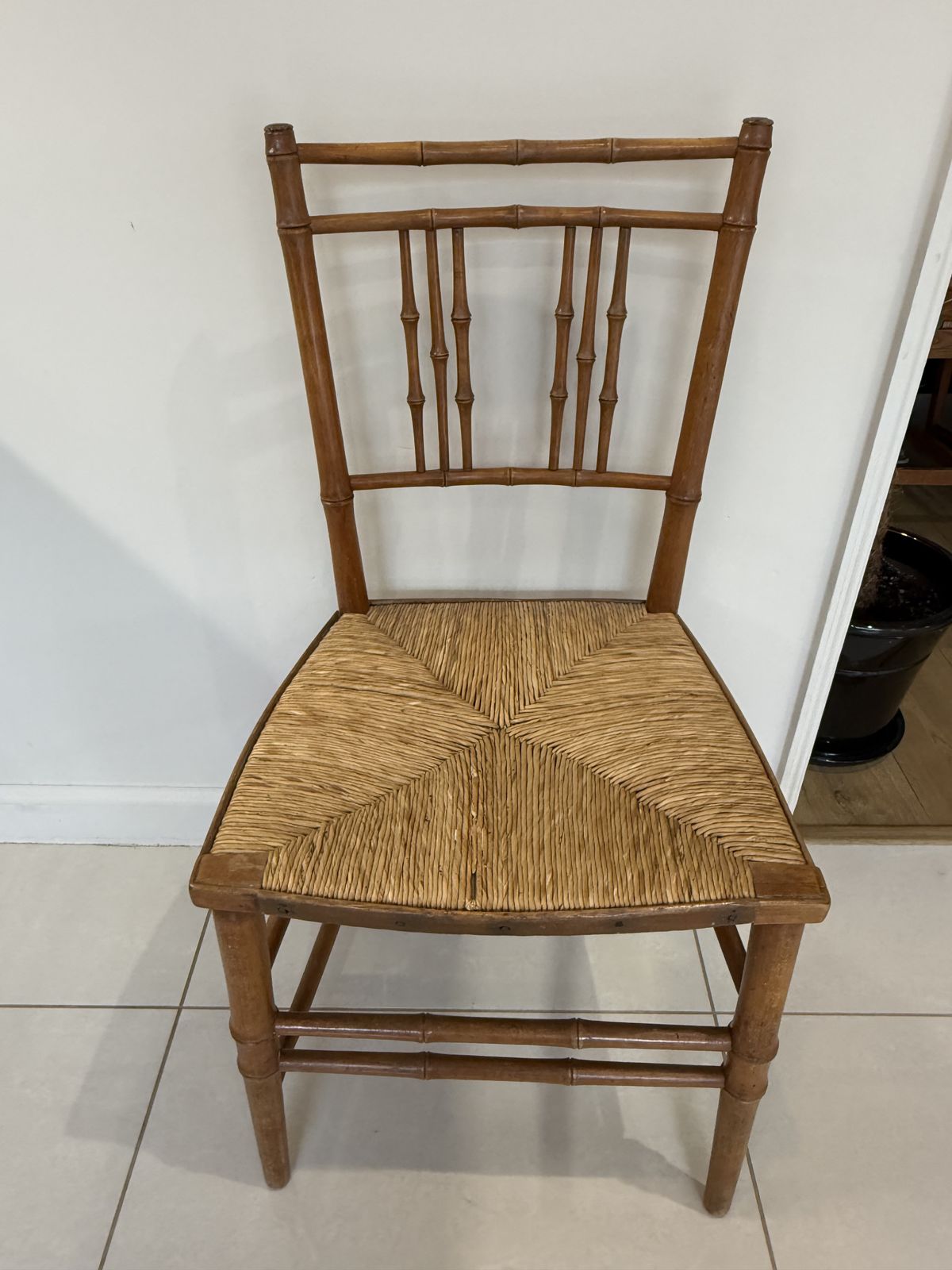 Antique Regency Faux Bamboo Occasional Chair photo Furniture