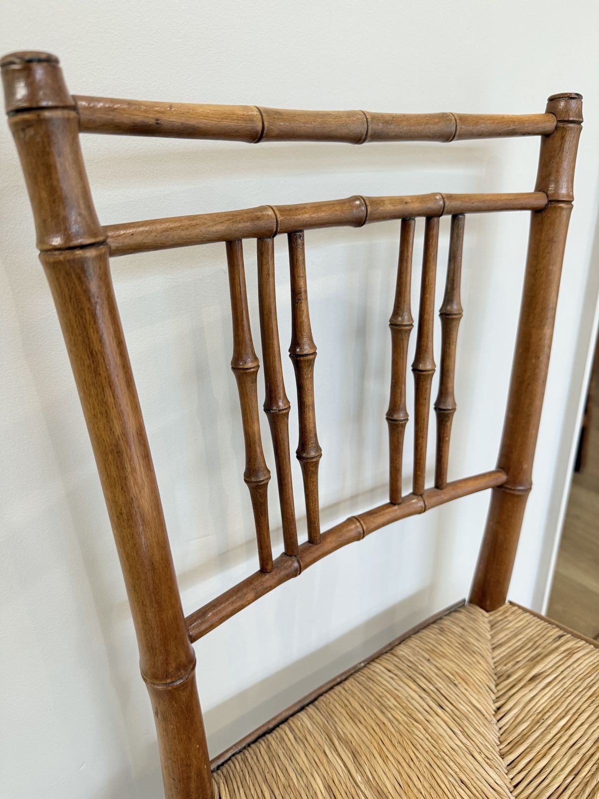Antique Regency Faux Bamboo Occasional Chair photo 350.0
