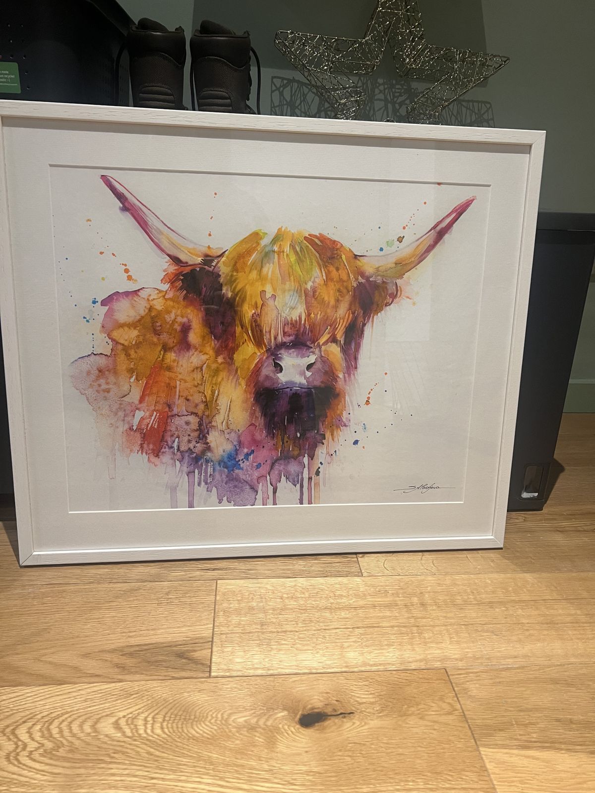 Slaveika Aladjova Artist Watercolour Of Highland Cattle
