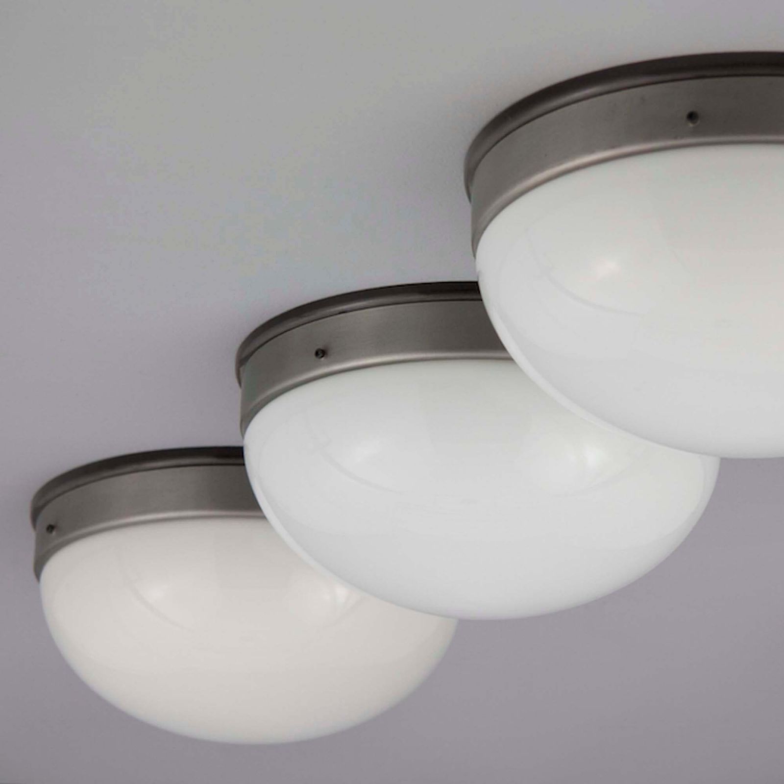 Round Flush Mount Opaline Ceiling Light   27cm photo furniture