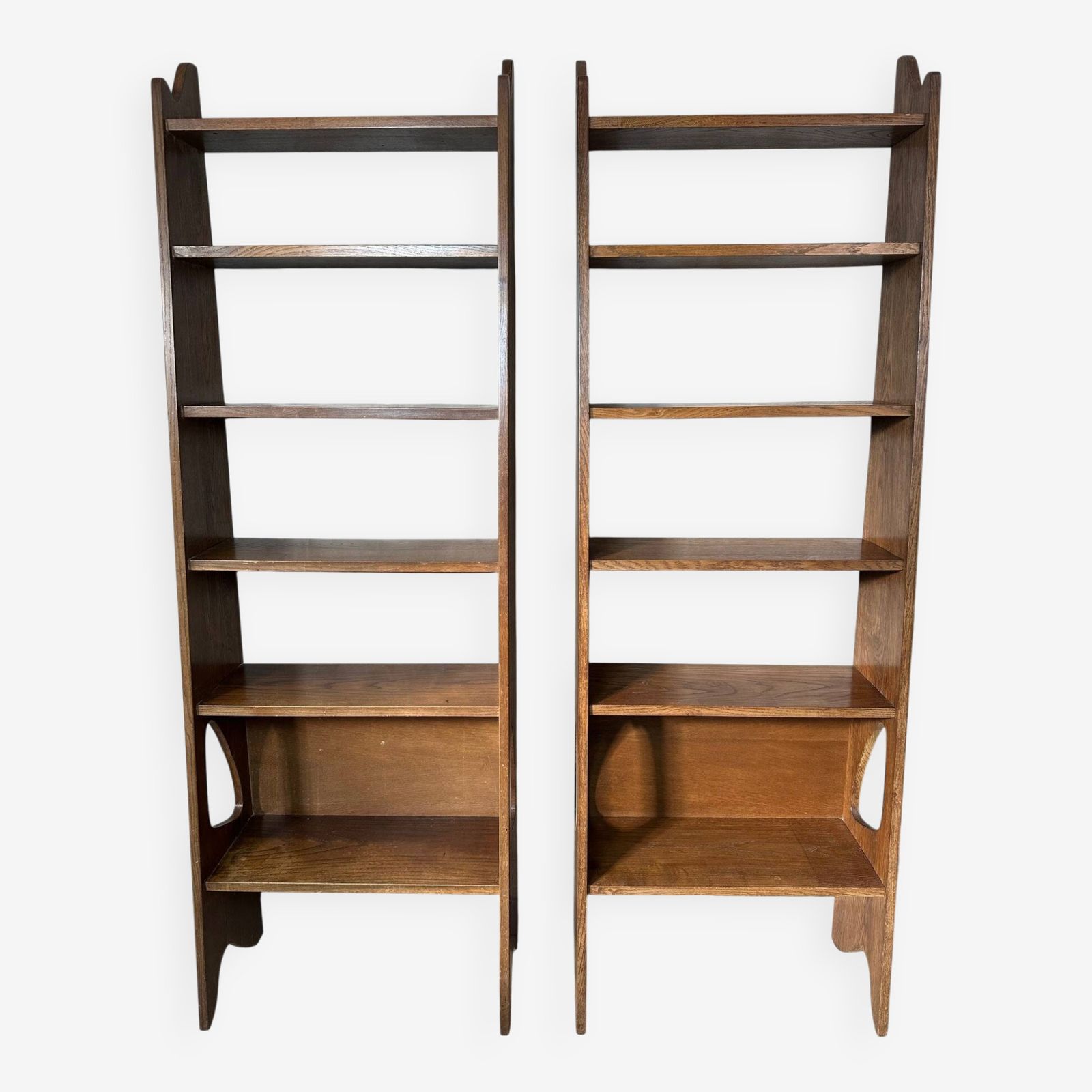 Pair Of Oak Shelves, 1950s, Modernist