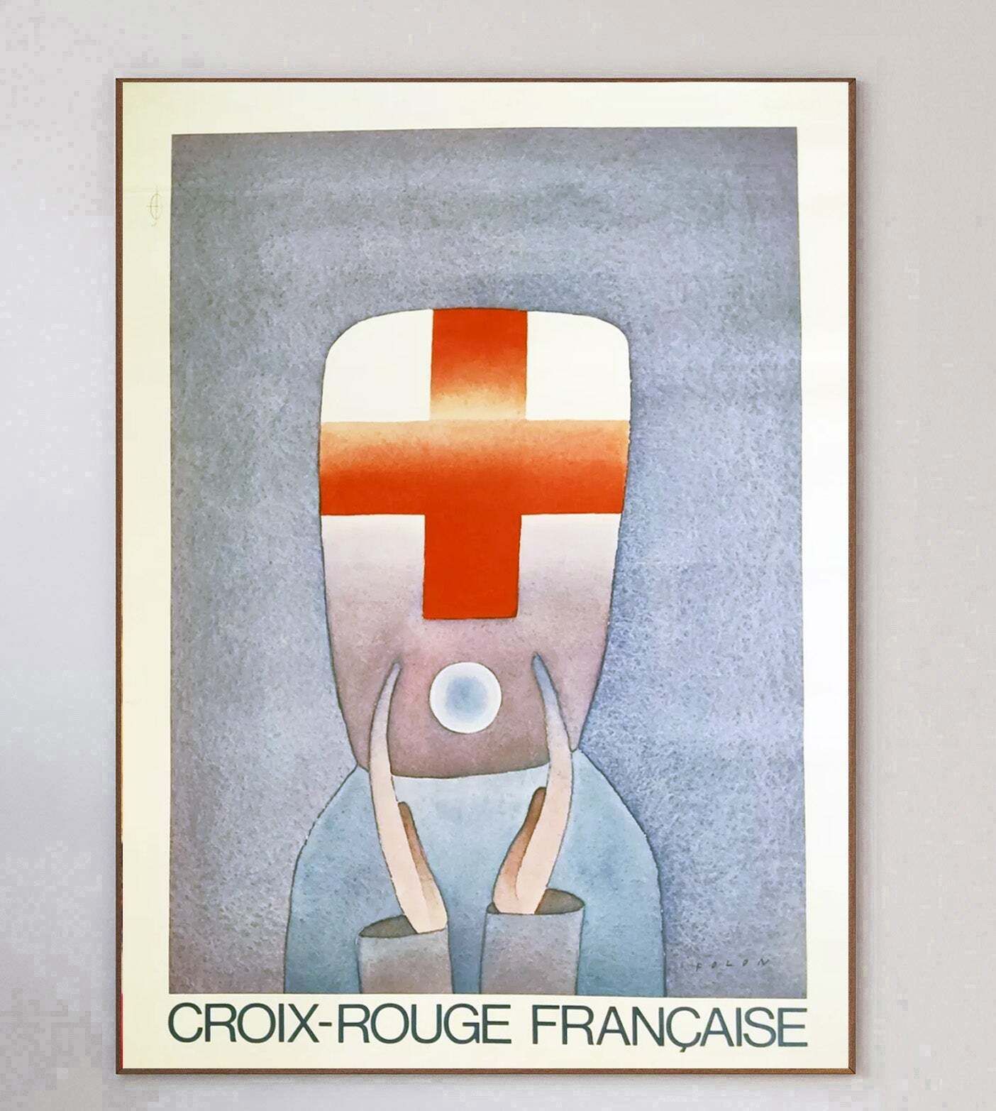 Folon   Croix Rouge Francaise Original Vintage Poster photo 489.0