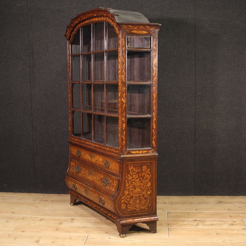 19th Century Dutch Inlaid Display Cabinet photo vinterior