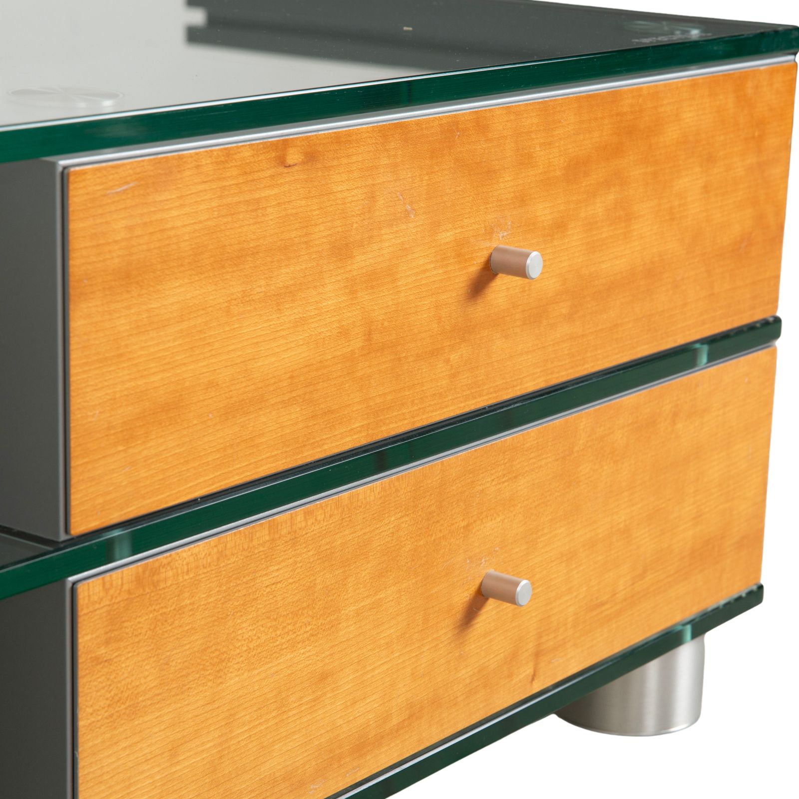 Spectral Glass Wood Metal Sideboard Brown Grey Lowboard Mediaboard photo vinterior