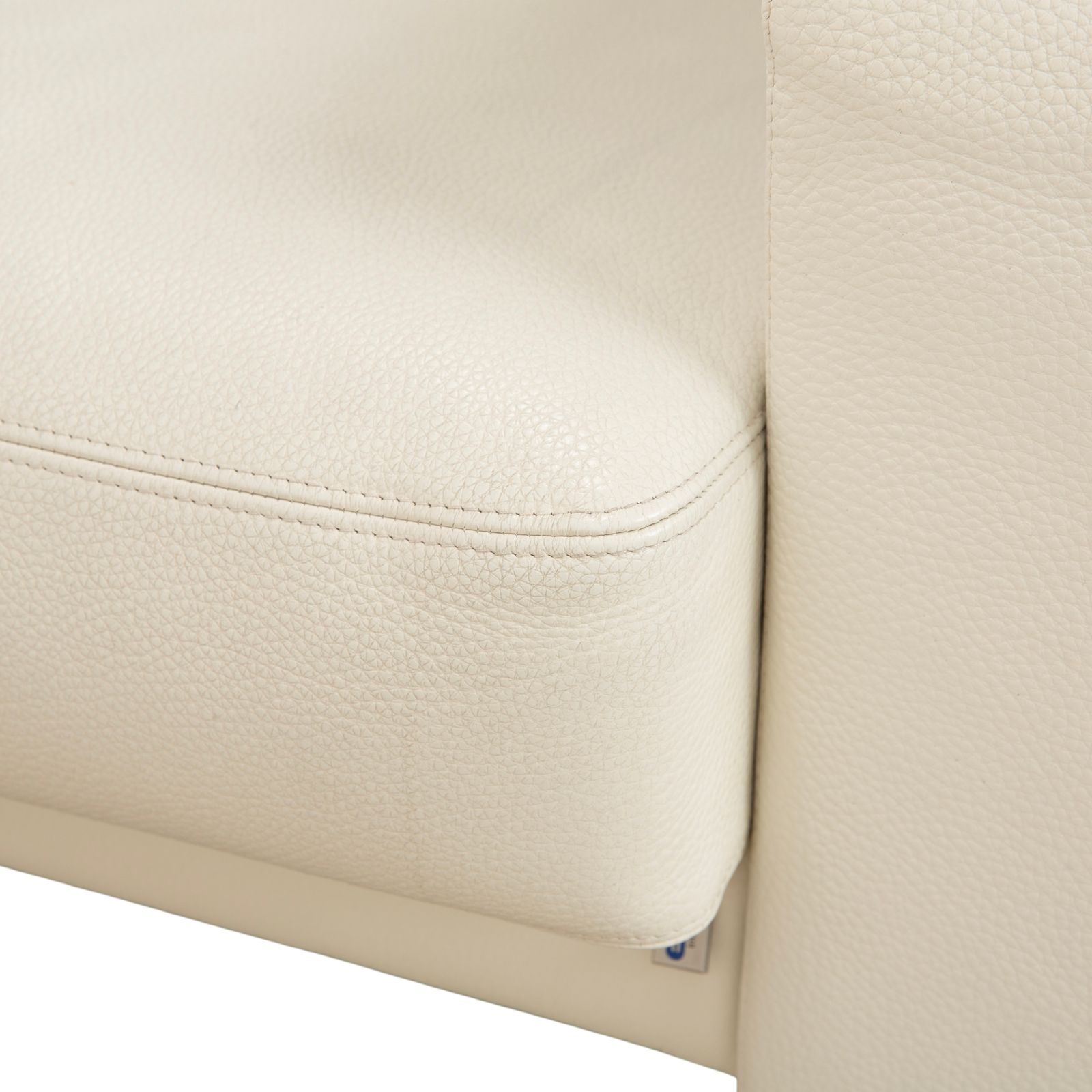 Erpo Cl 100 Leather Three Seater White Beige Cream Sofa photo vinterior