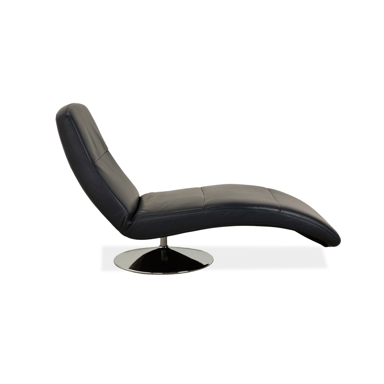 Ewald Schillig Silence Leather Lounger Blue Grey photo vintage