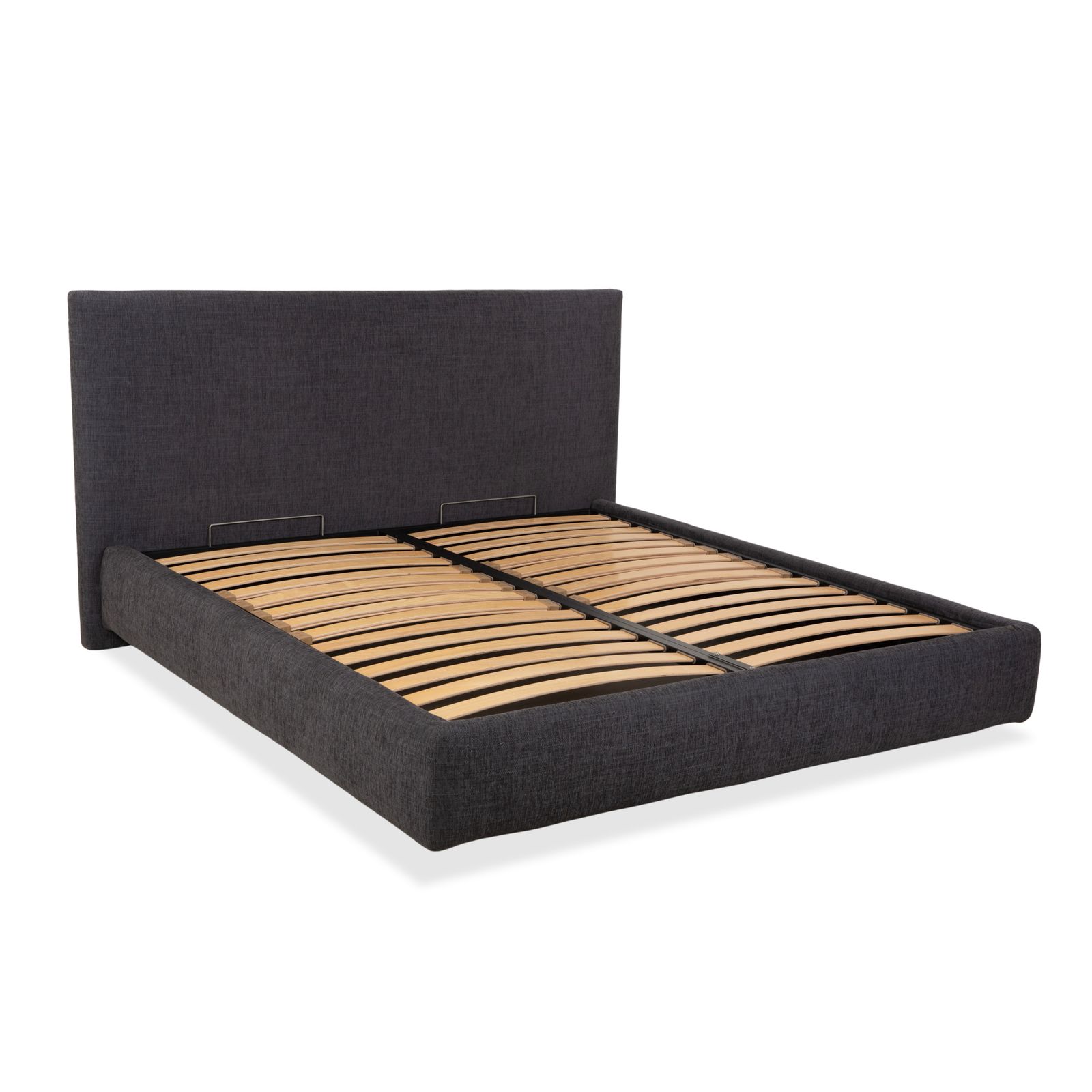 Lit Poliform en tissu gris, fonction manuelle