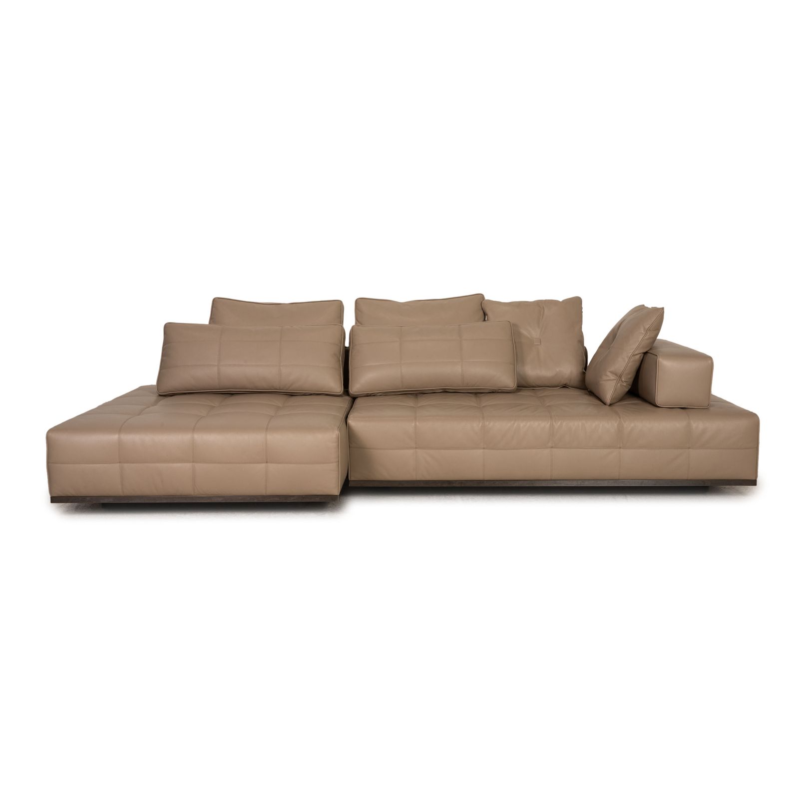 Minotti Lawrence Clan Leather Beige Corner Sofa photo 8831.0