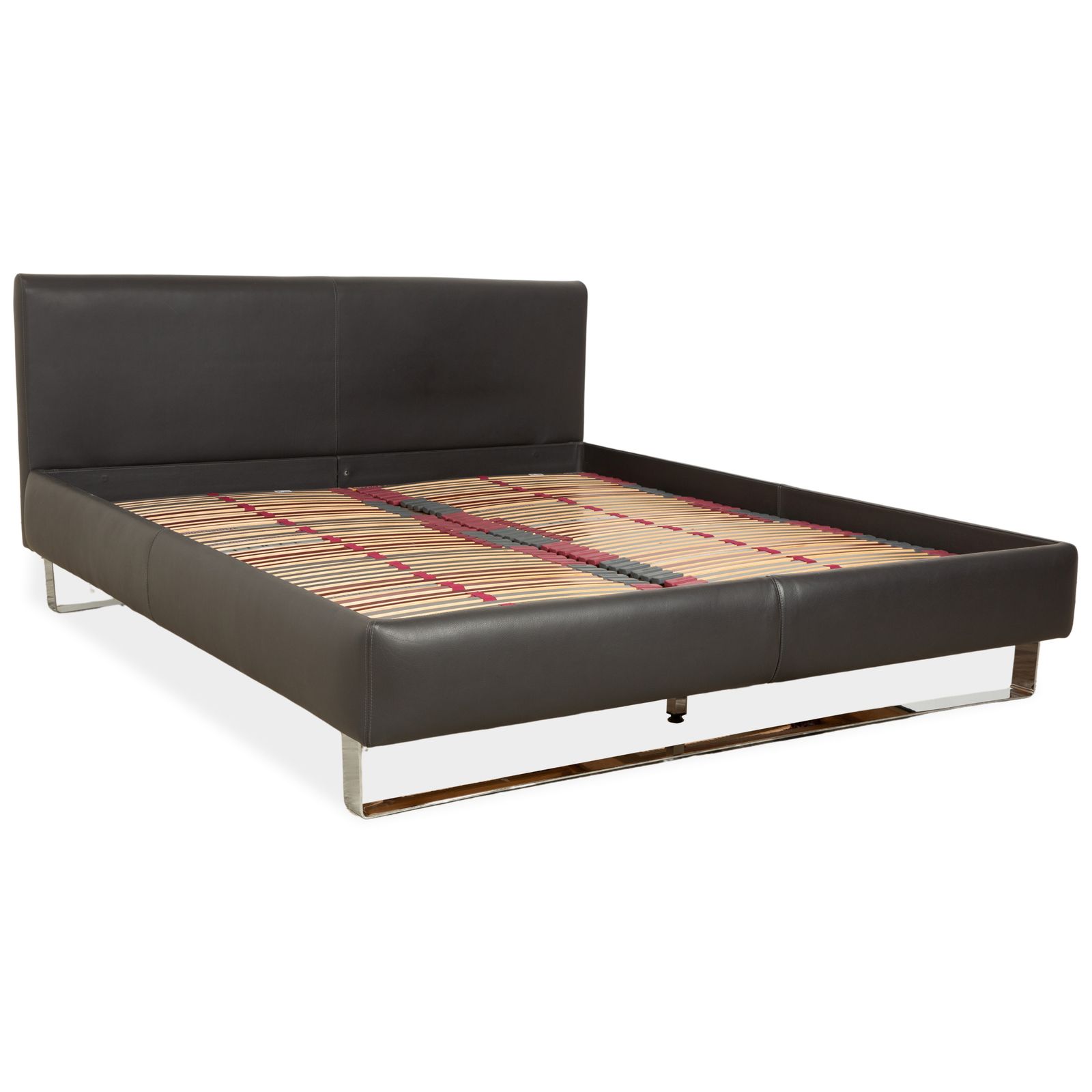Christine Kröncke Plaisir Leather Bed Dark Gray Anthracite 180x200