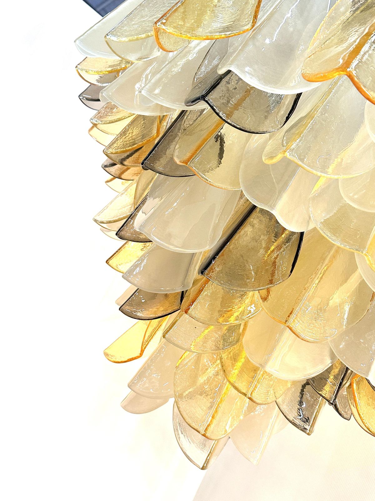 Venetian Amber And Fumè Multicolor “Rondini” Murano Glass Chandelier photo 9267.0