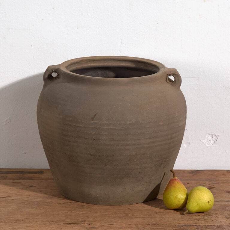 Antique Wabi Sabi Style Vase With Handles (C.1900)
