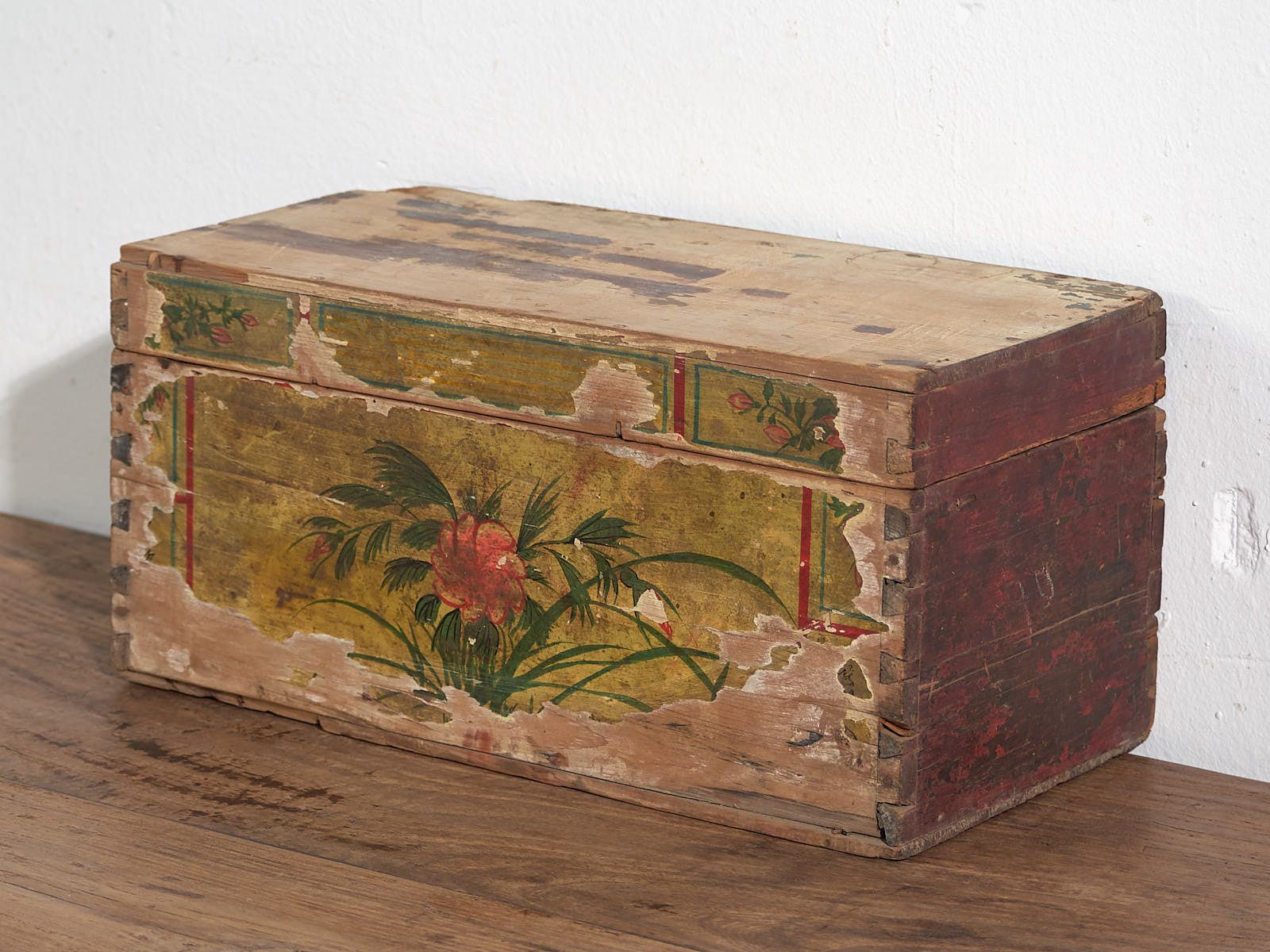 Small Antique Oriental Box With Floral Details (C.1900) #32 photo buy