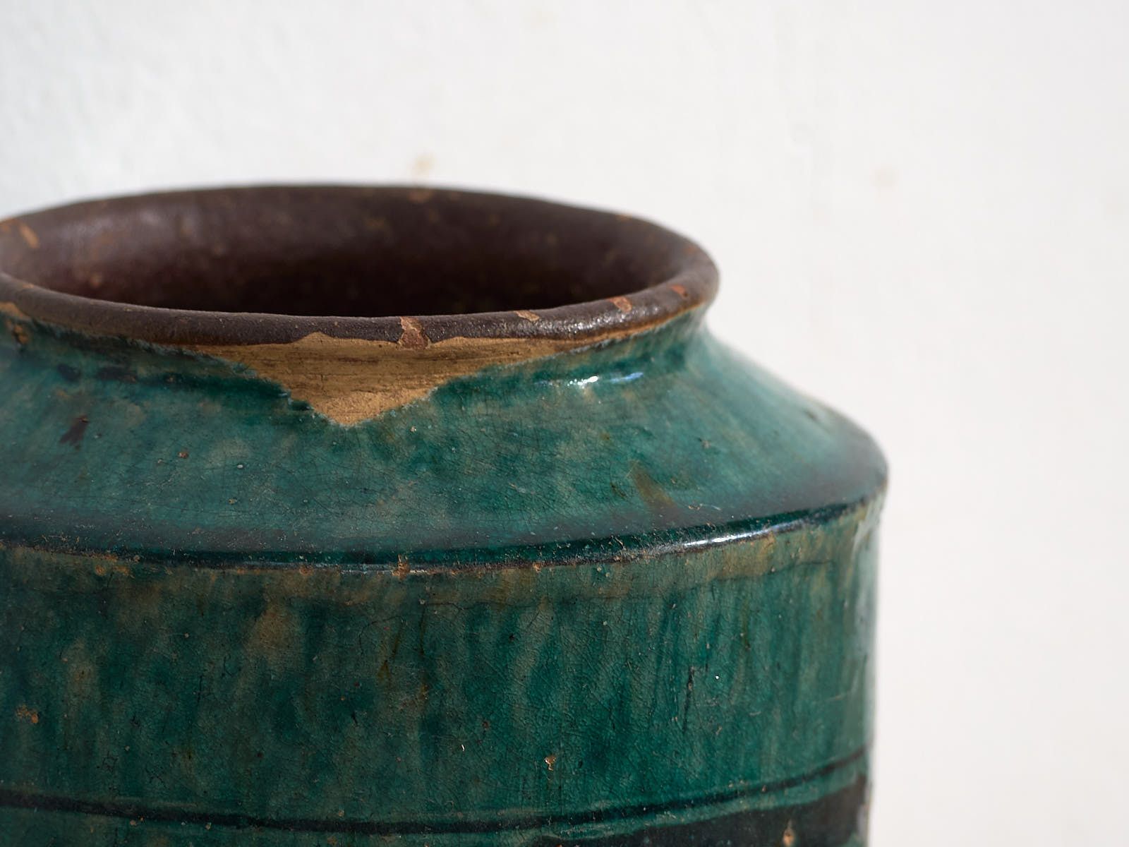 Antique Enameled Vase With Vegetal Motifs (C.1820) #15 photo furniture
