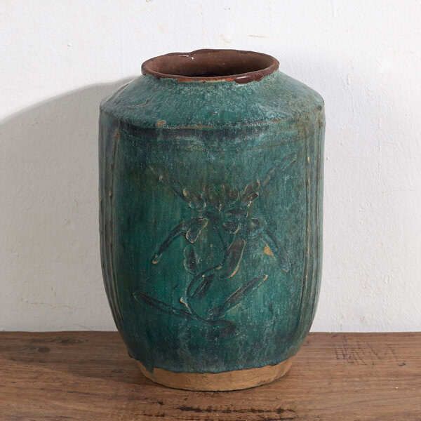 Antique Turquoise Green Vase (C.1820) #34 photo buy