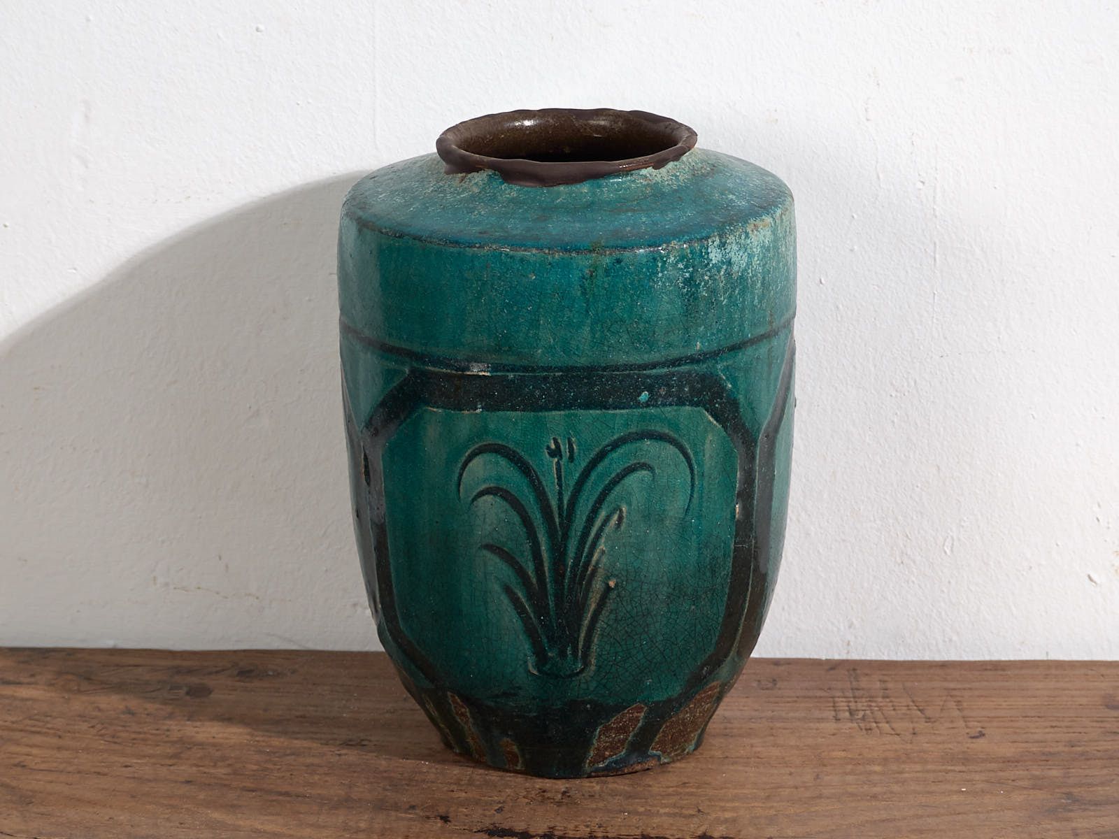 Antique Emerald Green Enameled Vase (C.1820) #12 photo buy