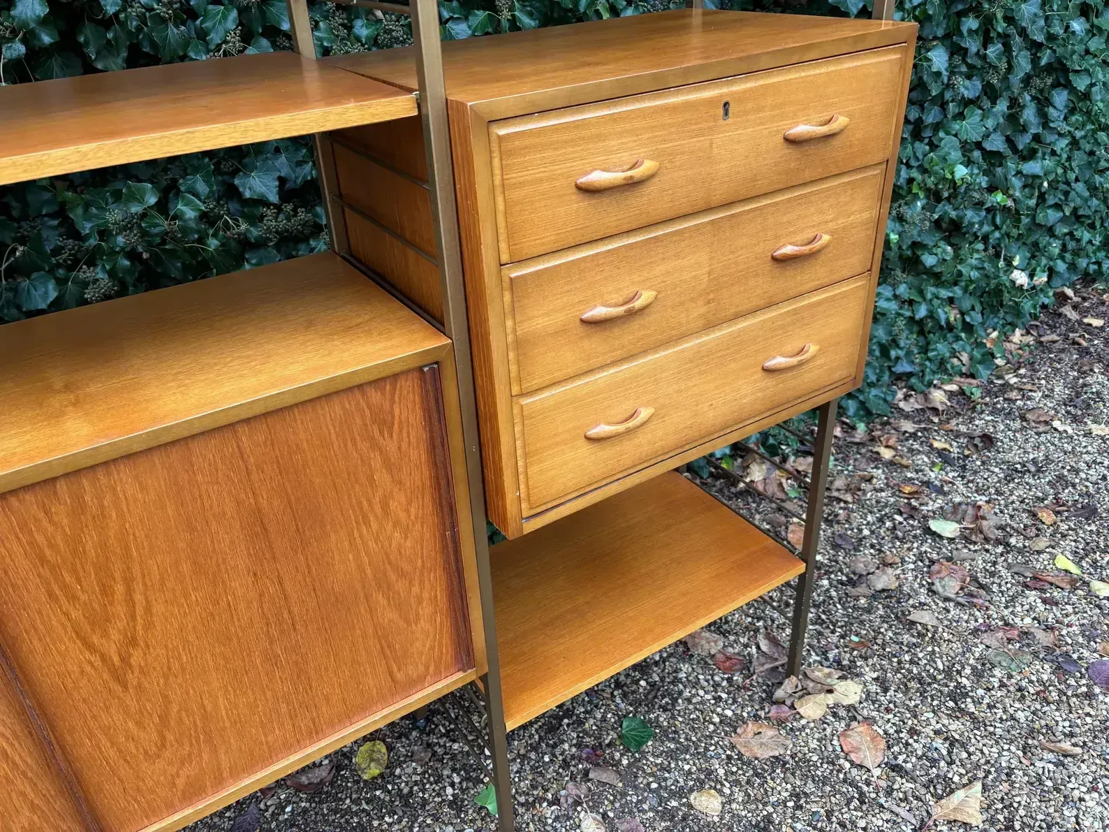 Mid Century Ladderax Modular Shelving Unit By Staples photo vintage
