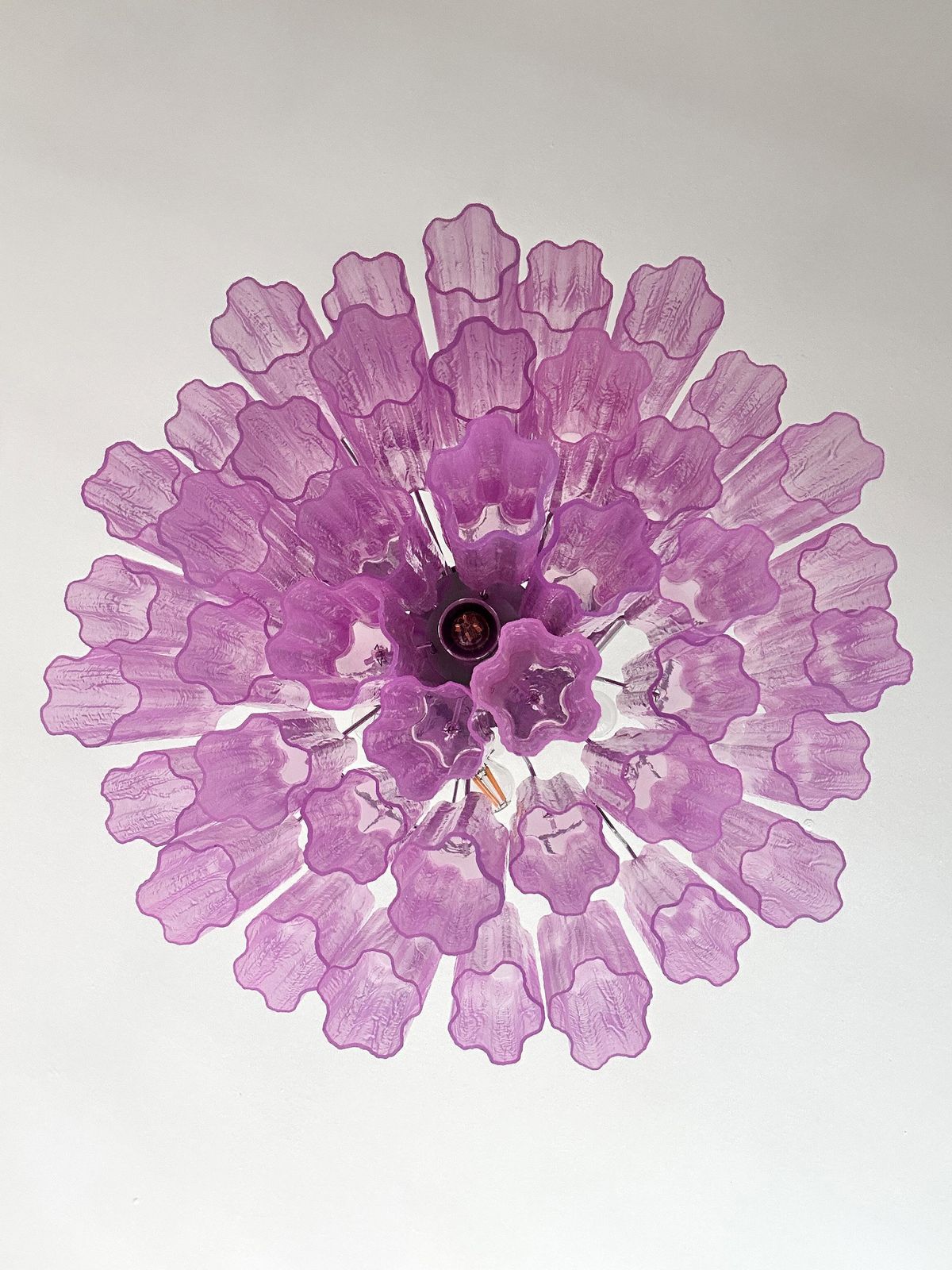 Spectacular Clear “Tronchi” Murano Glass Chandelier D60 photo Lighting