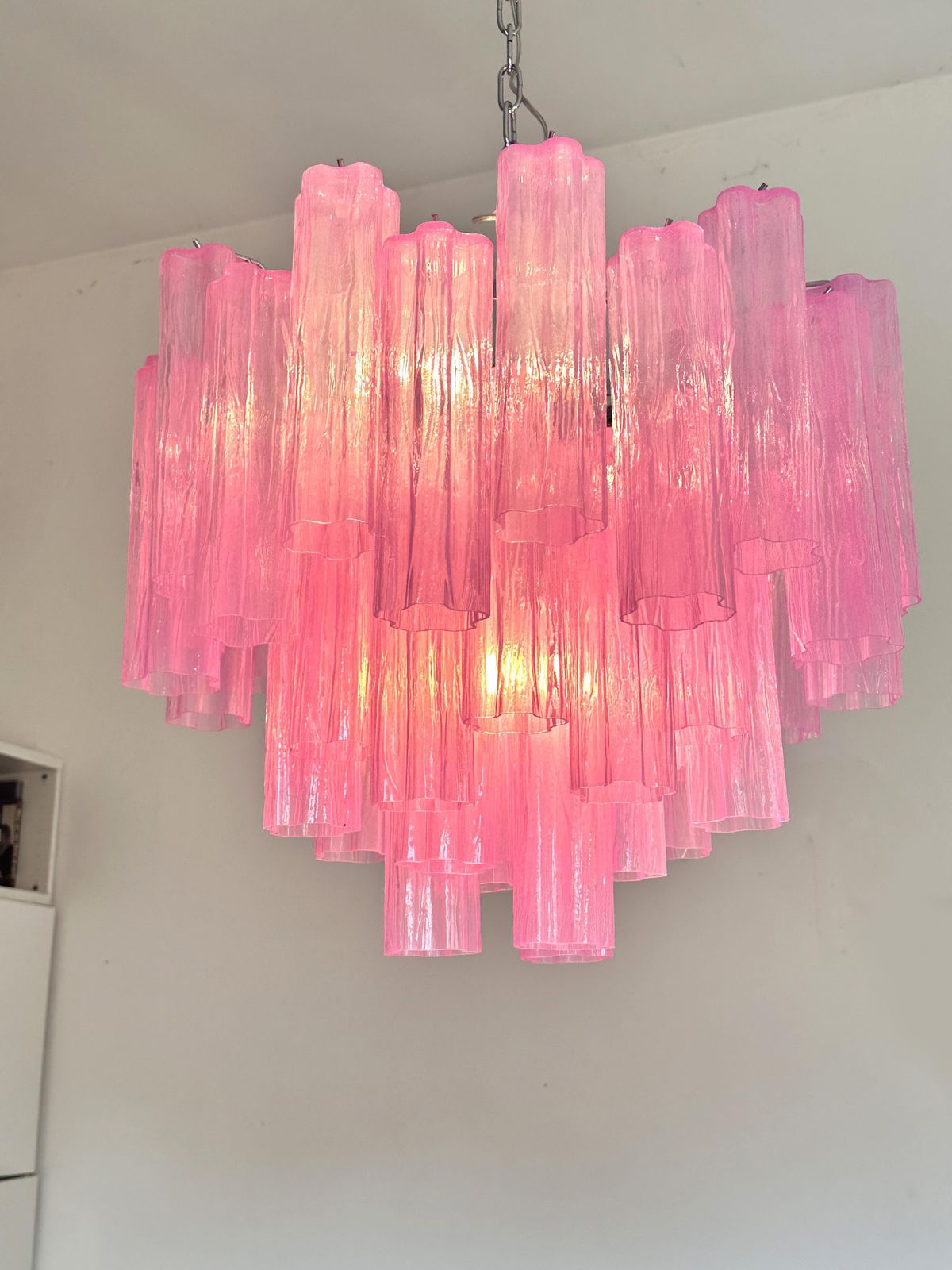 Spectacular Clear “Tronchi” Murano Glass Chandelier D60 photo 4918.0