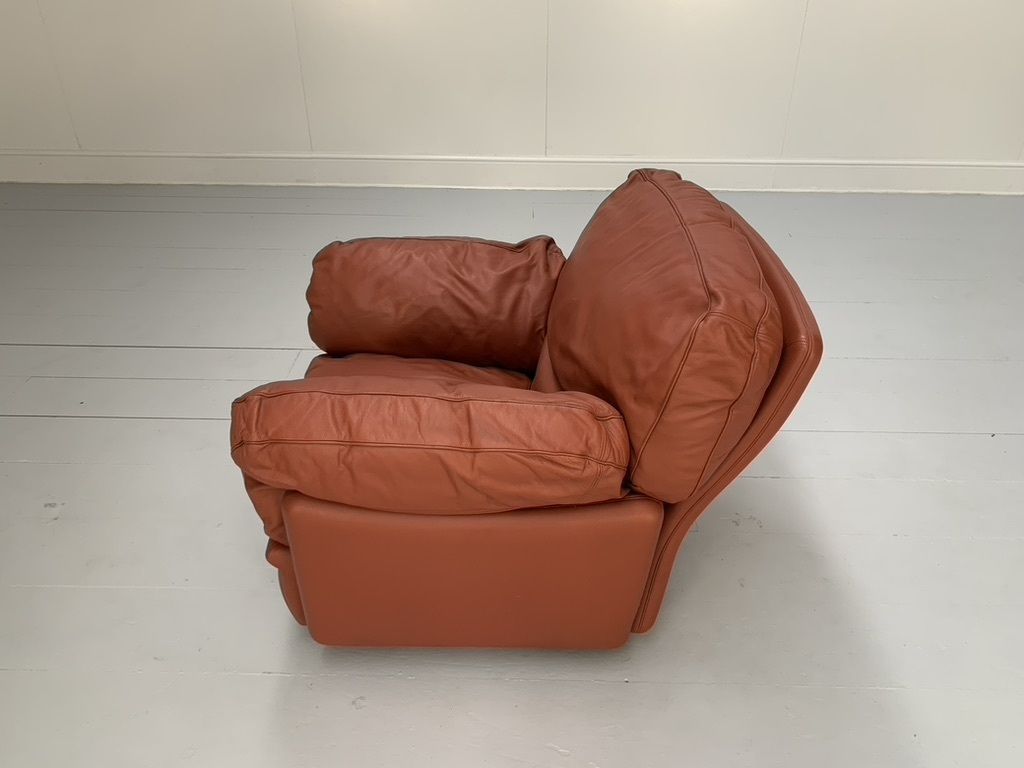 photo vintage Poltrona Frau “Poppy” 2 Seat Sofa & Armchair – In Buffalo Leather
