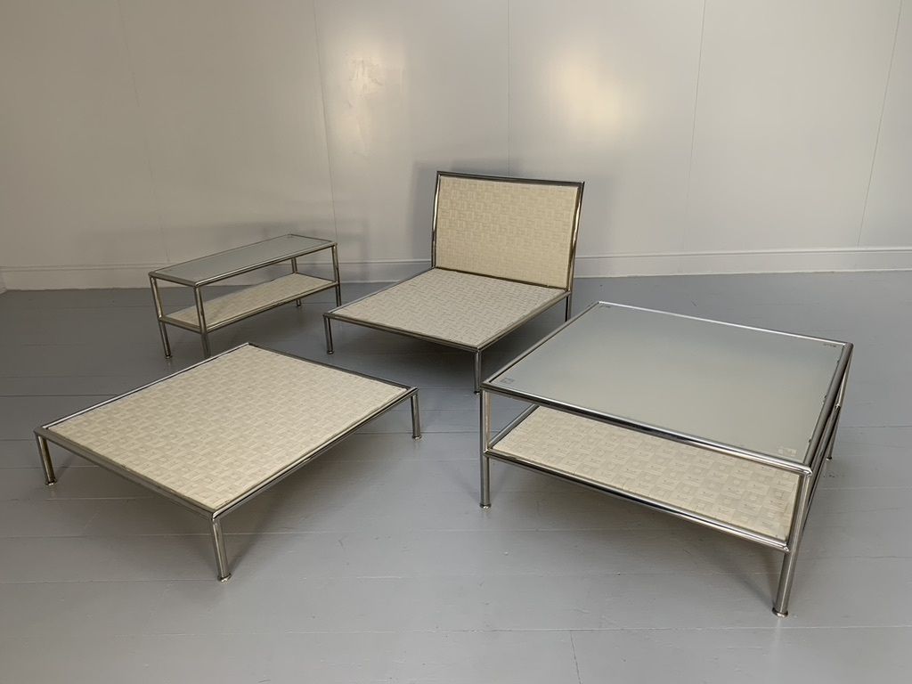 Fendi Casa Outdoor Furniture – Chair, Ottoman, Lounger & 2 Tables photo buy