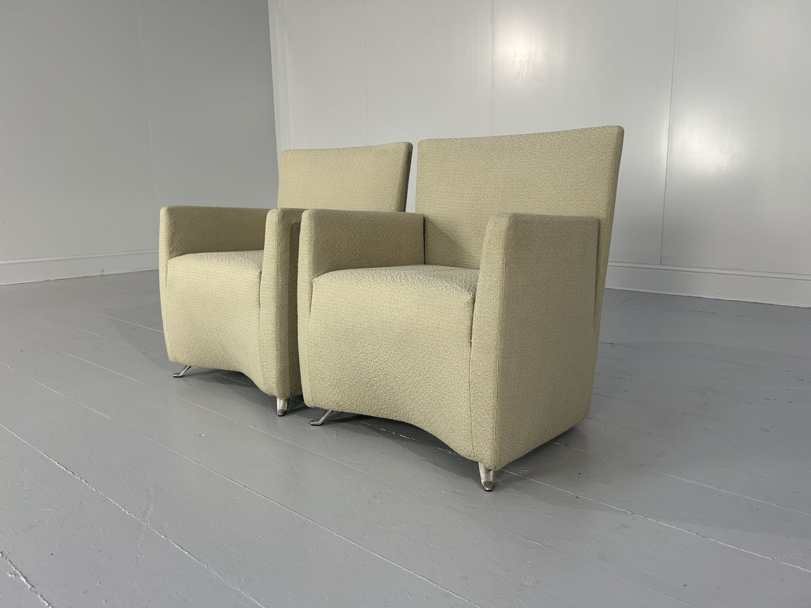 Pair Of Baleri Italia "Caprichair" Lounge Armchairs In Neutral Boucle photo furniture