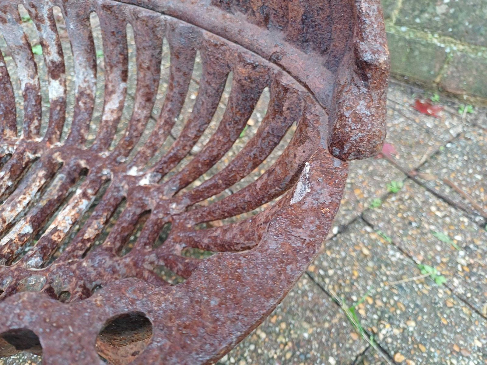 photo for sale Antique Victorian Cast Iron Fire Grate Basket Heavy Salvage Fireplace Insert Rustic Garden Feature 19thc Coal Basket
