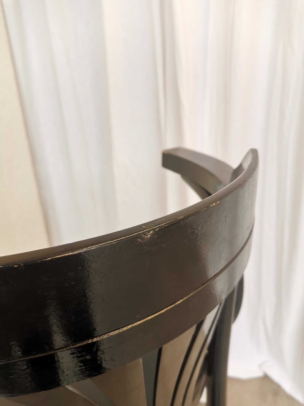 photo buy Black Vintage Bentwood Bar Chair In Thonet Style, Mid Century 1970s