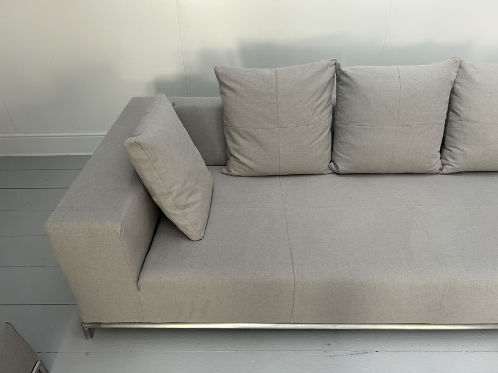 B&B Italia “George” L Shape Sofa – In Pale Grey Linen photo 3900.0