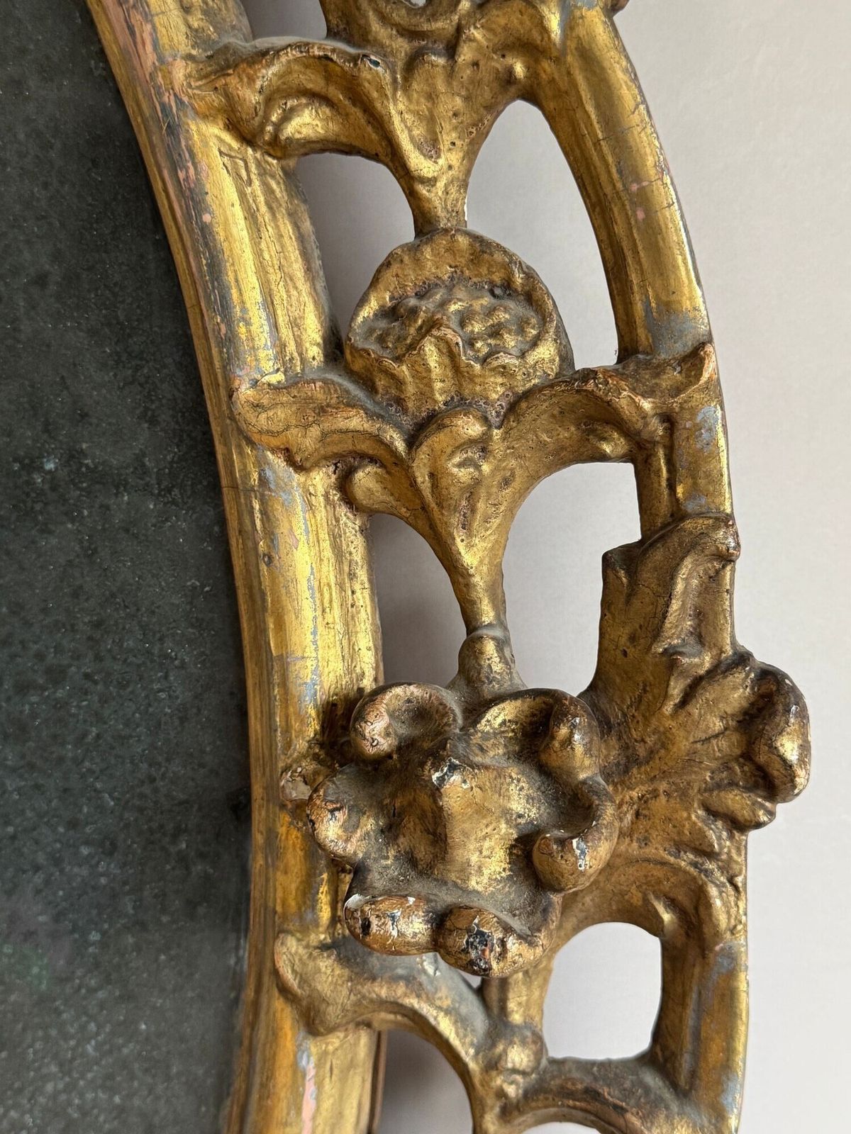 George III Period Carved Giltwood Mirror photo vintage