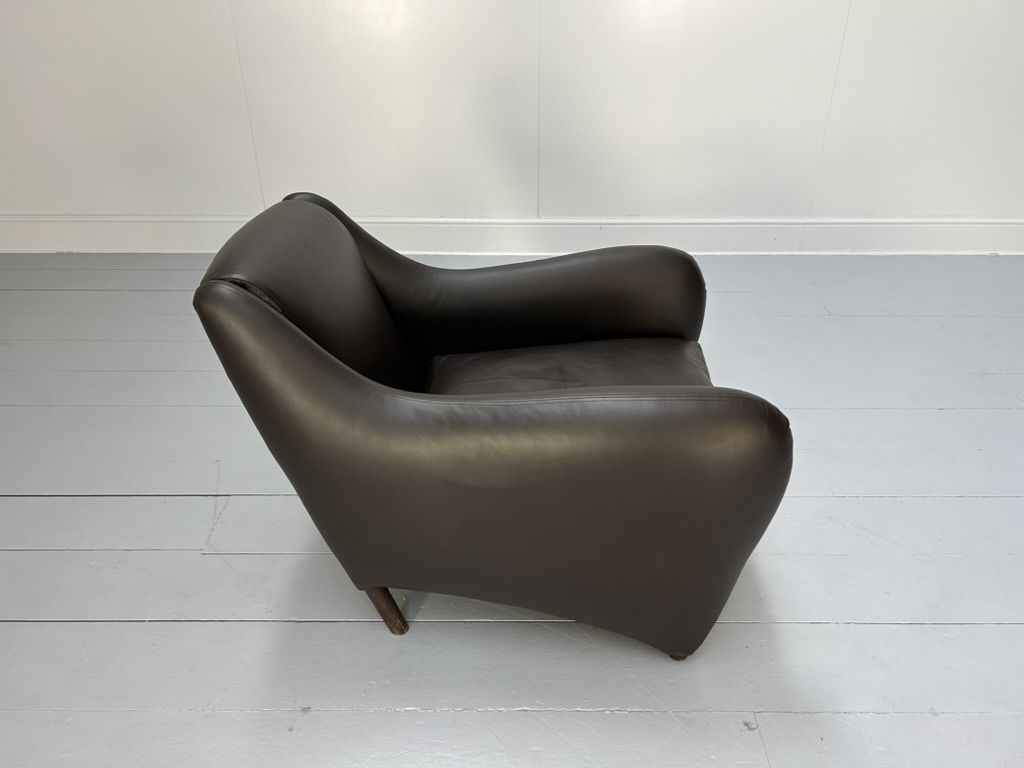 Furniture Pair Of Scp Matthew Hilton “Balzac” Armchairs & Ottoman – In Nubuck Leather photo