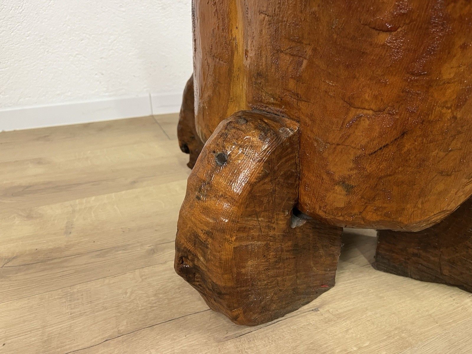 photo for sale Wooden Carved Wooden Throne Armchair Handcrafted 70’s Vintage Design