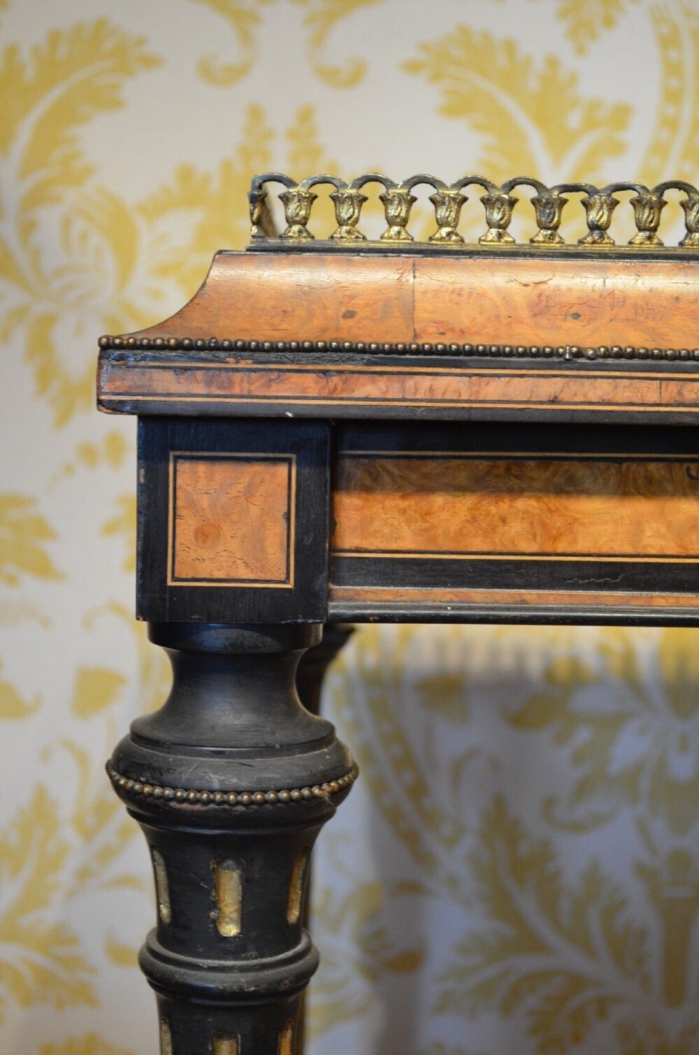 Beautiful Pair Of 19th Century Walnut And Ebonised Jardinieres. photo 1295.0