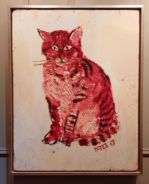 Lovely Oil On Board Painting Of 'The Cat' By Fred Yates photo furniture