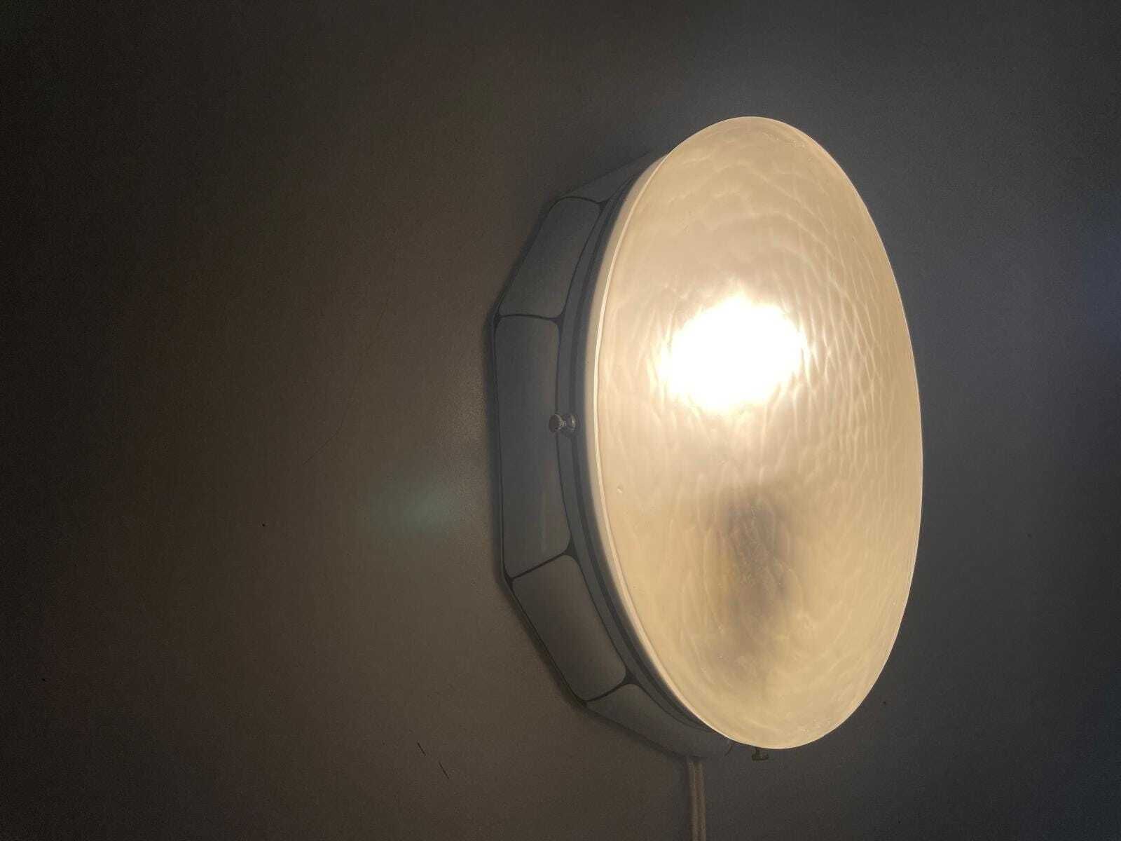 Oval Frosted Glass And Black White Porcelain Single Wall Or Ceiling Light By Ges. Gesch, 1930s, Germany photo 872.0