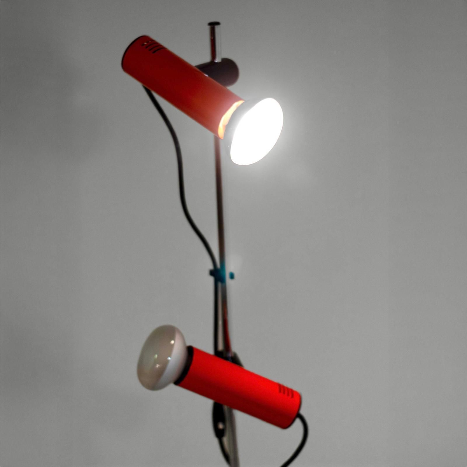 840.0 Space Age Metal Floor Lamp, Targetti Sankey, Italy 1970s photo