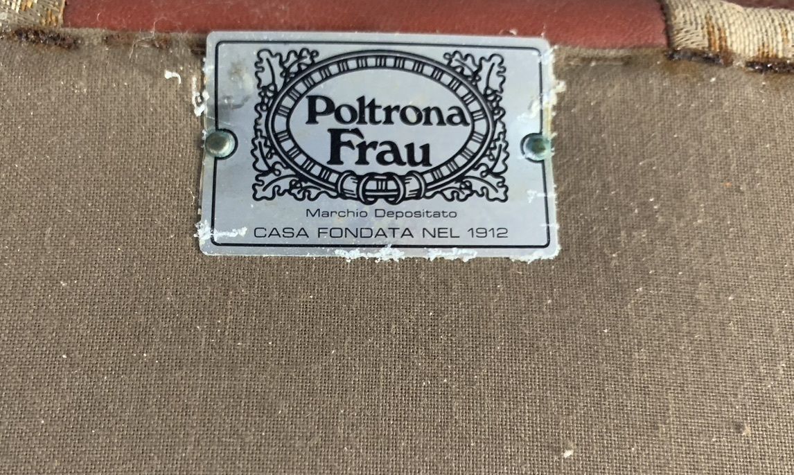 photo vintage Poltrona Frau “Poppy” 2 Seat Sofa & Armchair – In Buffalo Leather