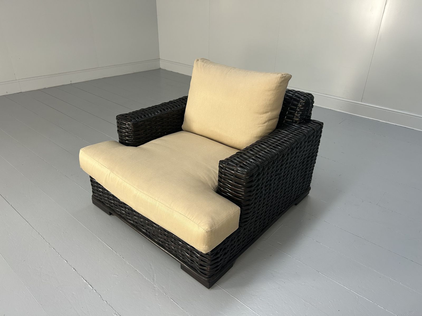 Ralph Lauren "Polo" Wicker Oversized Armchair With Linen Cushions photo 1900.0