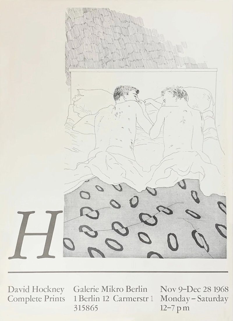 David Hockney Two Boys Aged 23 Or 24 Galerie Mikro Berlin 1968