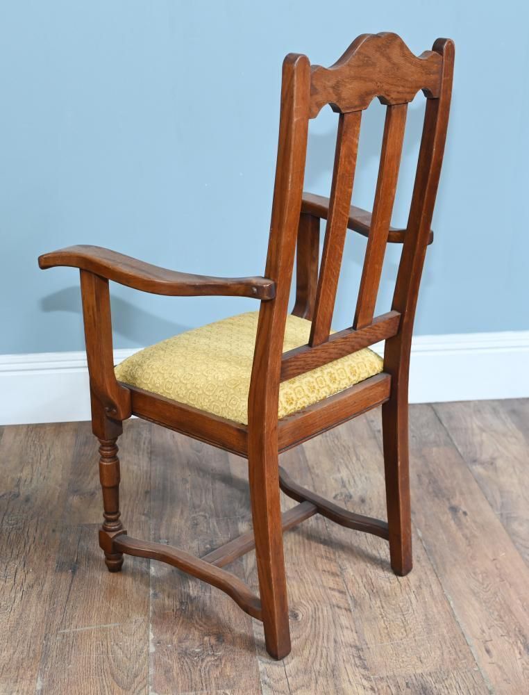 Set 8 Arts And Crafts Dining Chair Oak Farmhouse 1910 photo Furniture