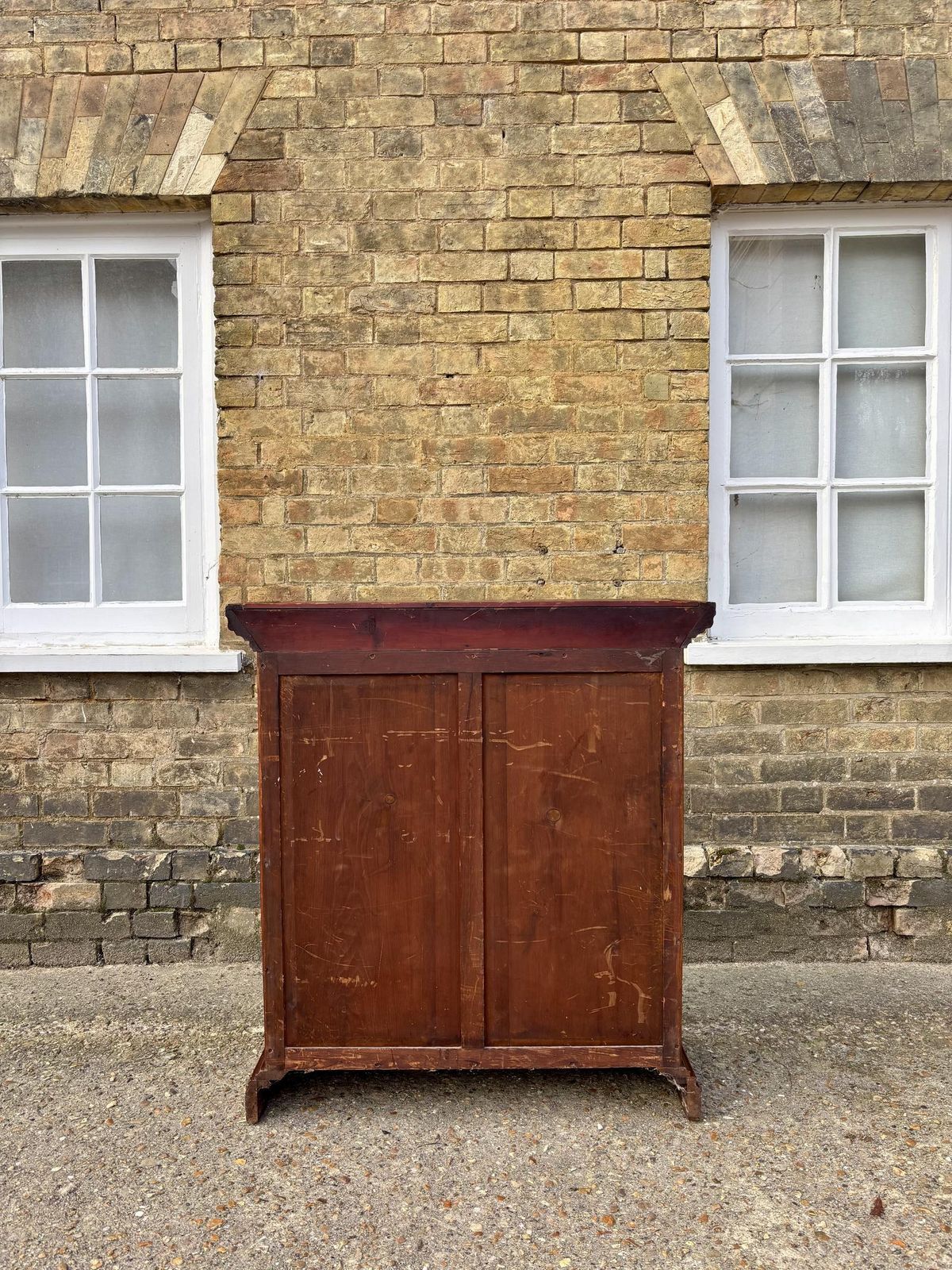 Victorian Stained Pine Glazed Dwarf Bookcase photo Furniture