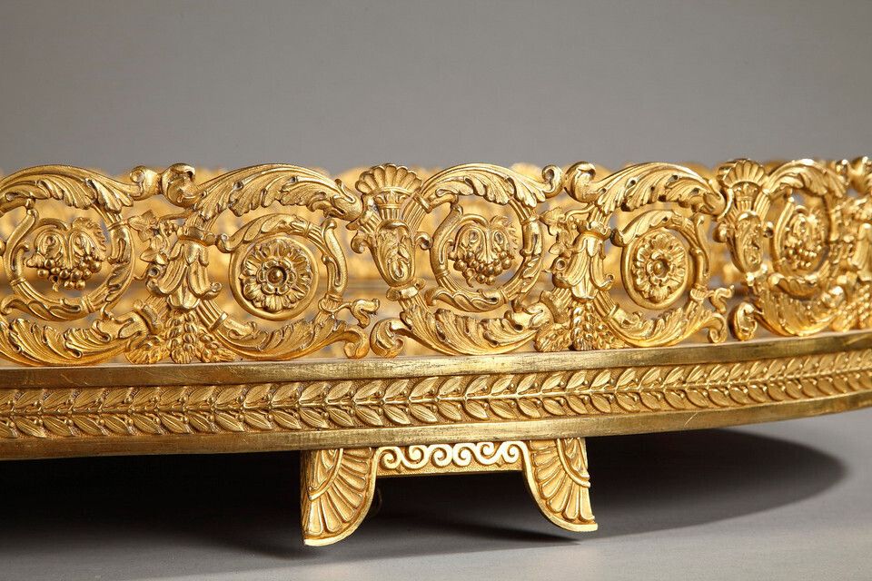 photo furniture Large Gilt Bronze Table Centerpiece, Restoration Period