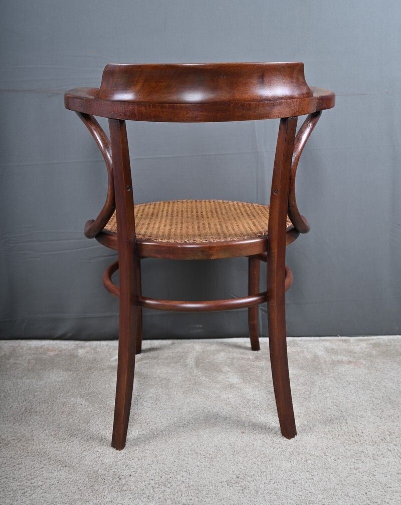 photo buy Armchair In Bent Beechwood, Maison Baumann – Early 20th Century
