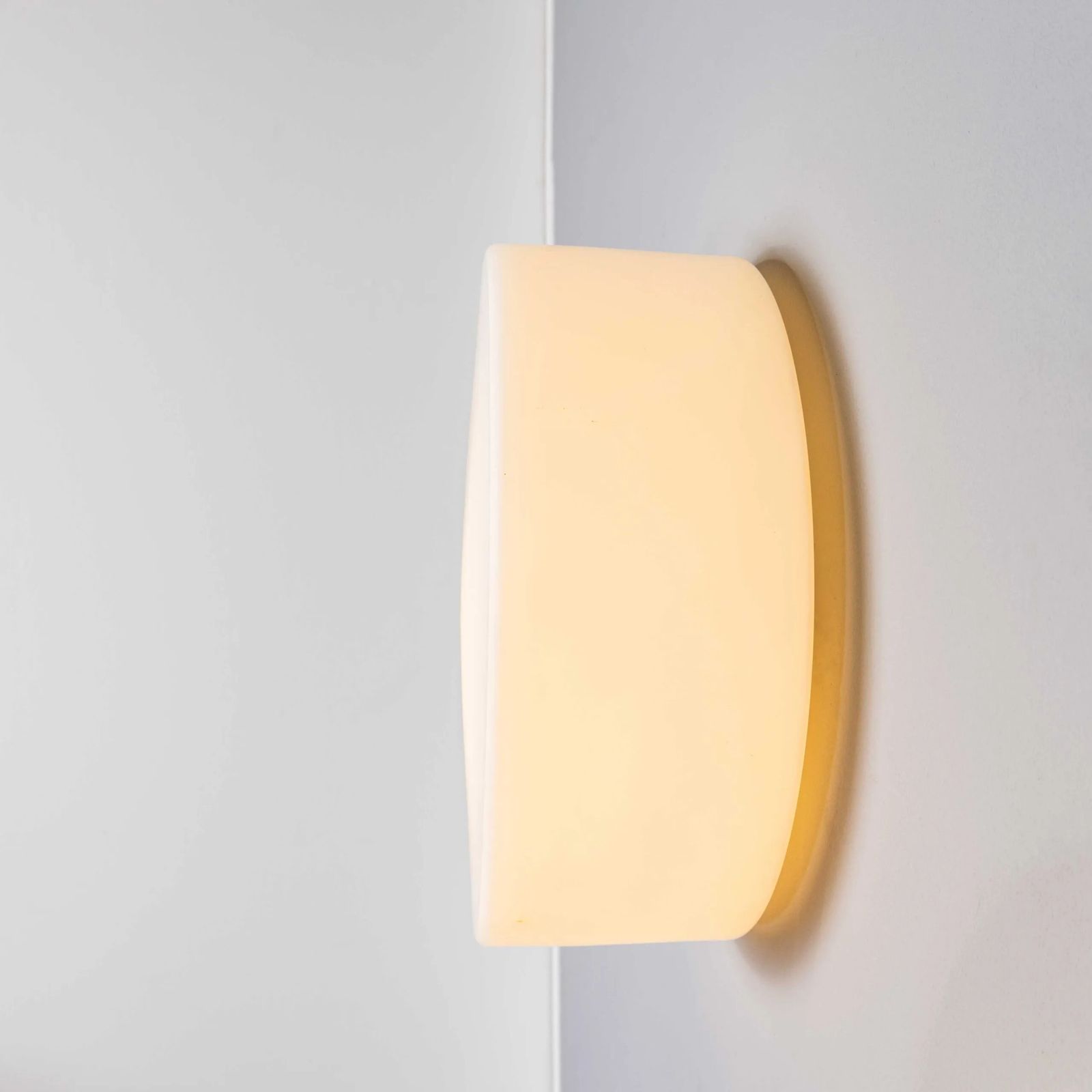 photo furniture 1950’s New Old Stock Czech Opaline Tapered Cake Tin Wall – Ceiling Lamp