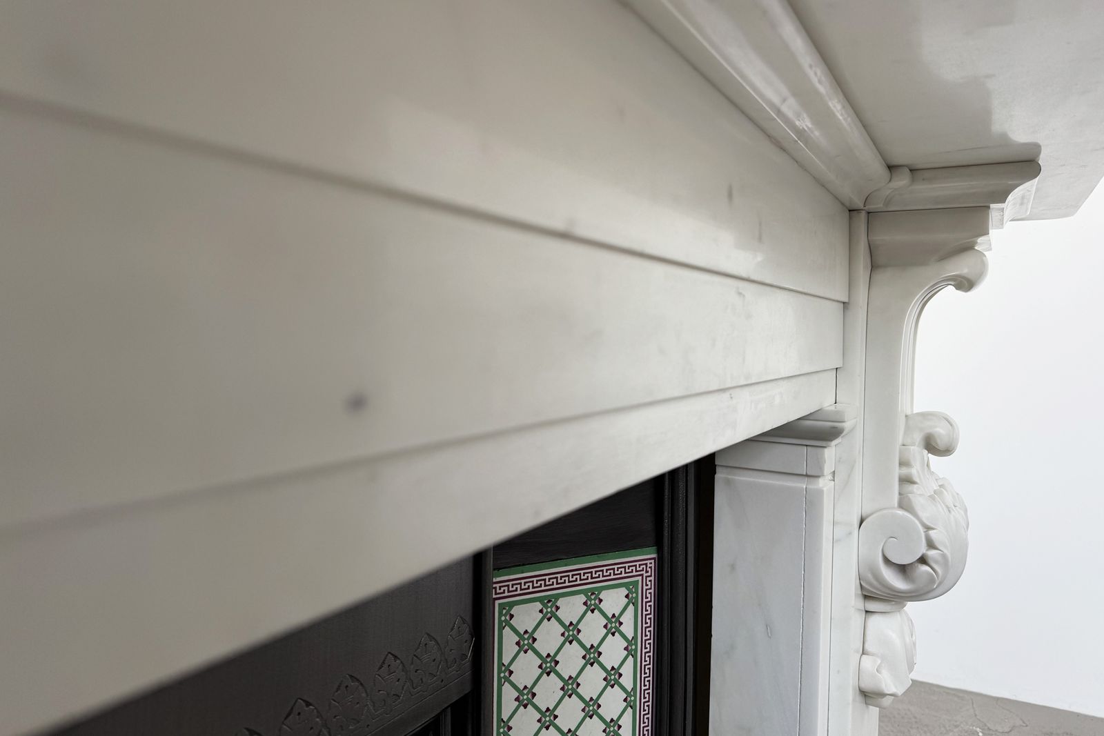 Substantial Antique William IV Carved Statuary White Marble Fireplace Surround photo buy