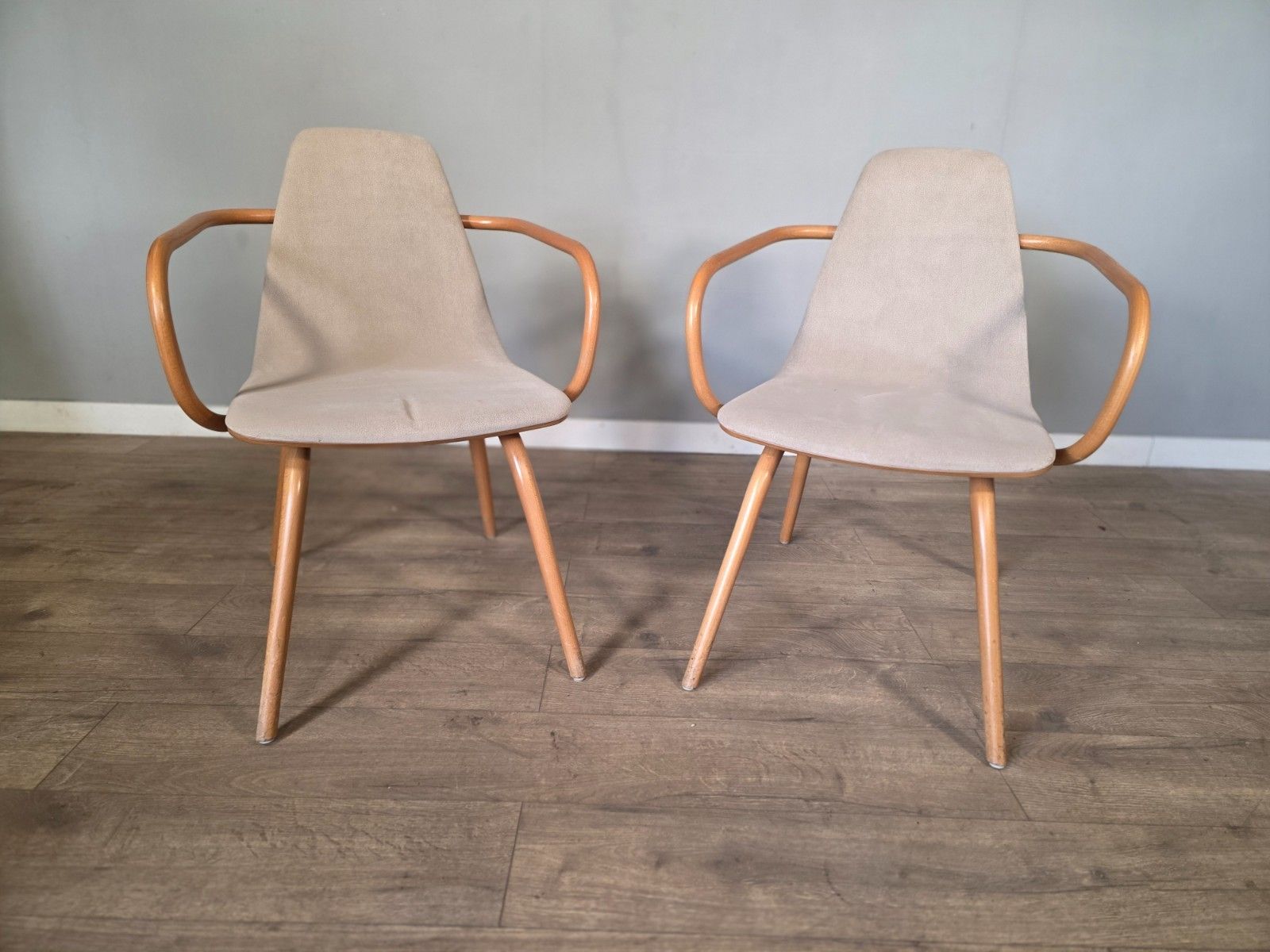 A Pair Of Ton Bentwood Armchairs photo Furniture