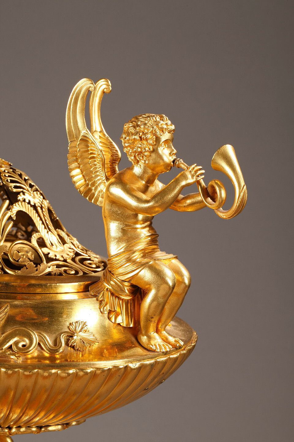 Empire Period Gilt Bronze And Marble Centerpiece/Incense Burner photo buy