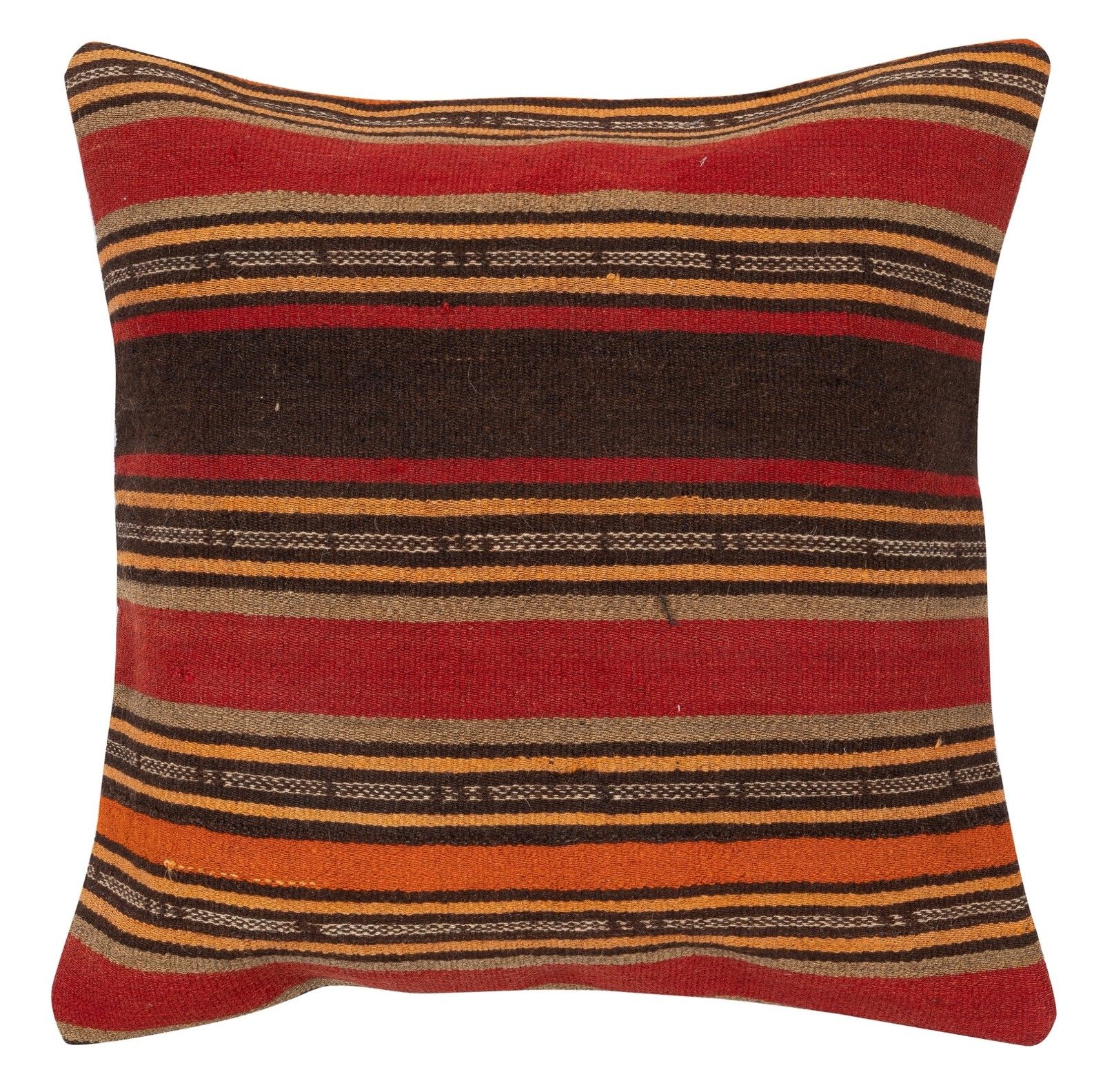 20"X20" Handmade Kilim Cushion Cover. Vintage Accent Pillow. Rustic Throw Pillow