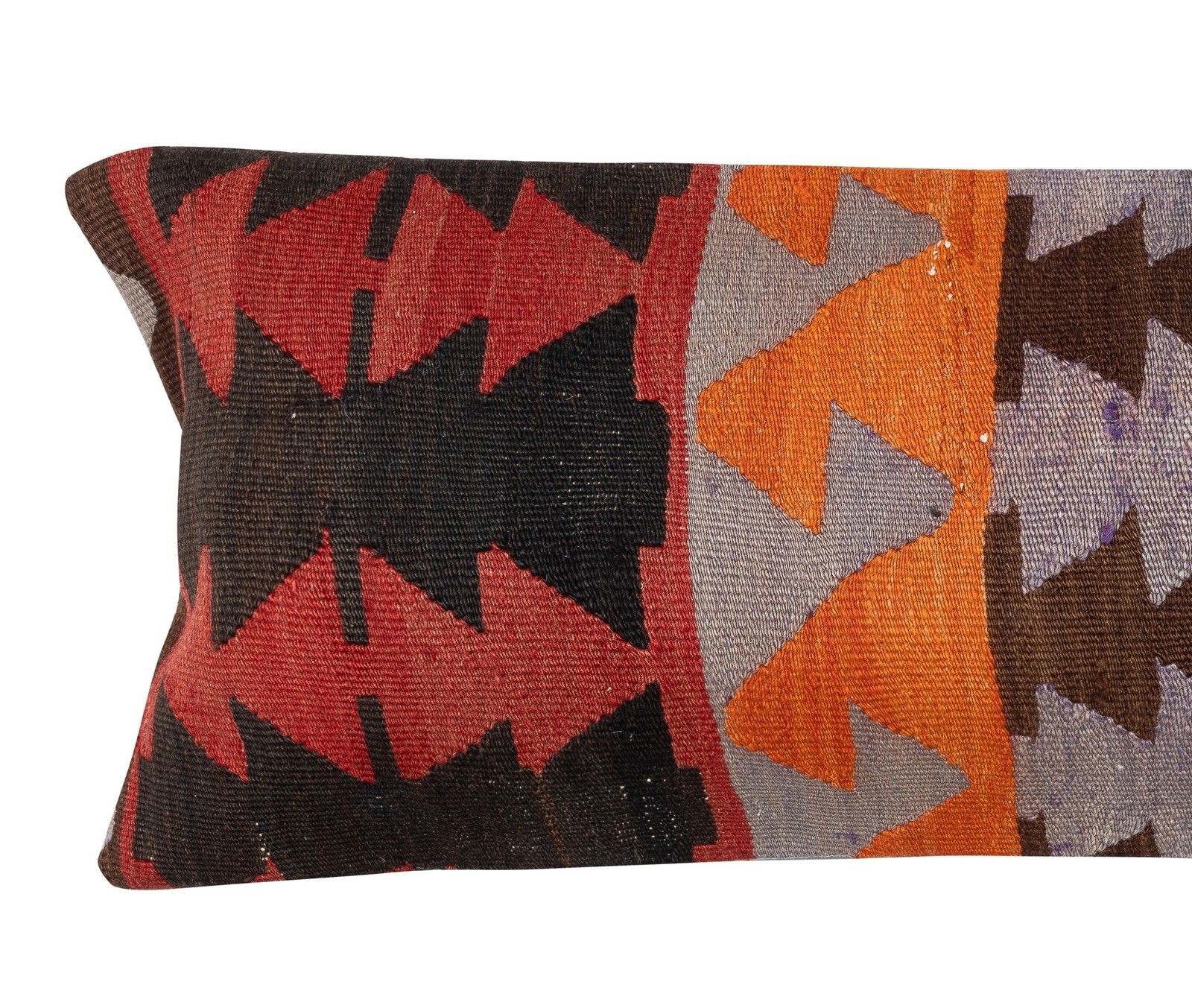 12"X35" Vintage Kilim Cushion Cover. Hand Woven Bohemian Throw Pillow Cover photo furniture